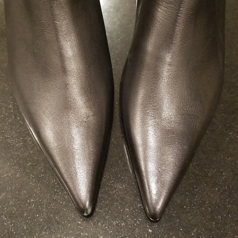 💕ANINE BING💕 Stevie Boots ~ Black Leather 37 New Without Box - Picture 14 of 16